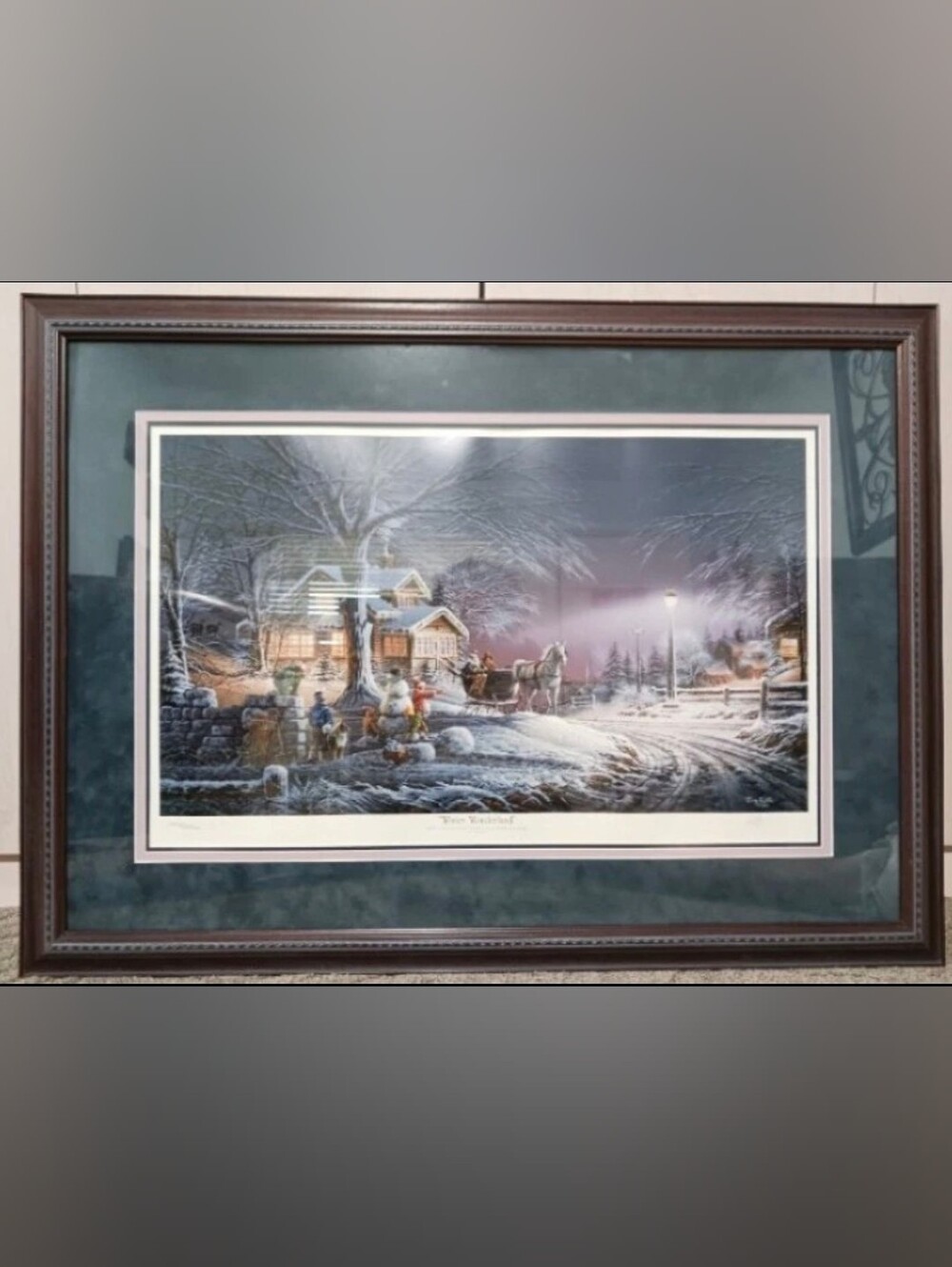Winter Wonderland Terry Redlin Limited Edition Signed Lithograph ( UNFRAMED )